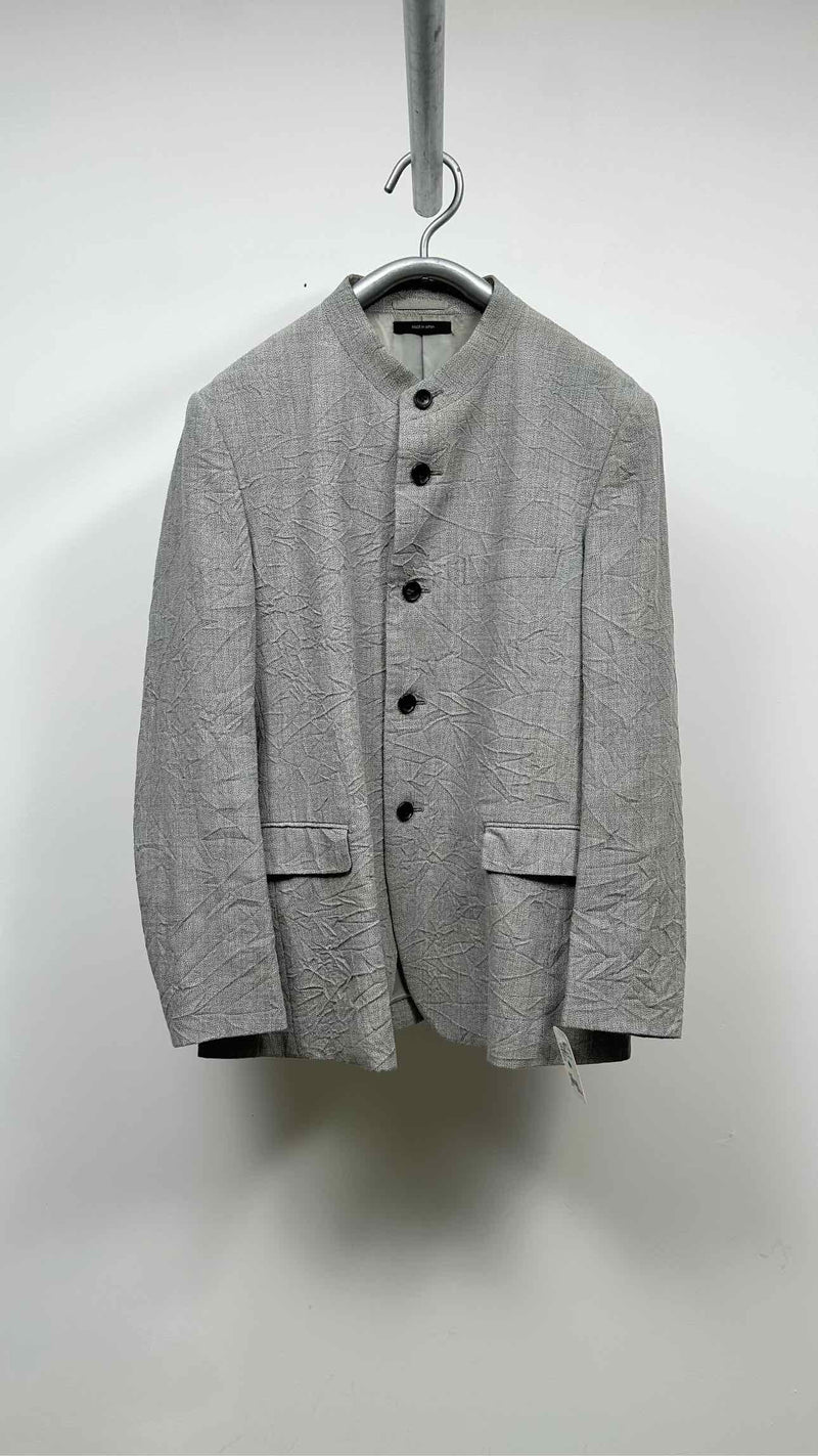 Issey Miyake Men Wrinkly Collarless Jacket