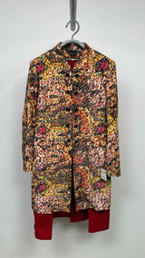 Comme Des Garcons Homme Plus Colorful Deconstructed Leopard Wool Coat