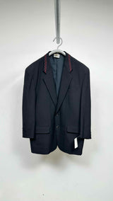 Comme Des Garcons Homme Plus Collar-embroidered Blazer Jacket