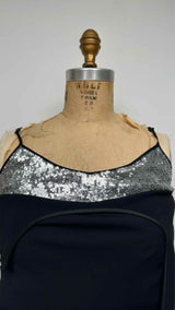MM6 N/S Sequin-layered Satin Dress