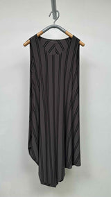 Issey Miyake N/S Stripe Asymmetrical Wide Dress
