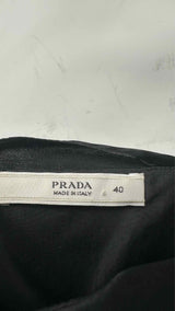 PRADA N/S Shoulder-bow Draped Satin top