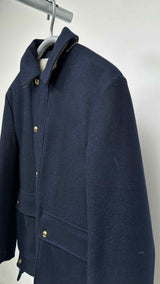 Thom Browne Shearling Zip-up Hooded Coat