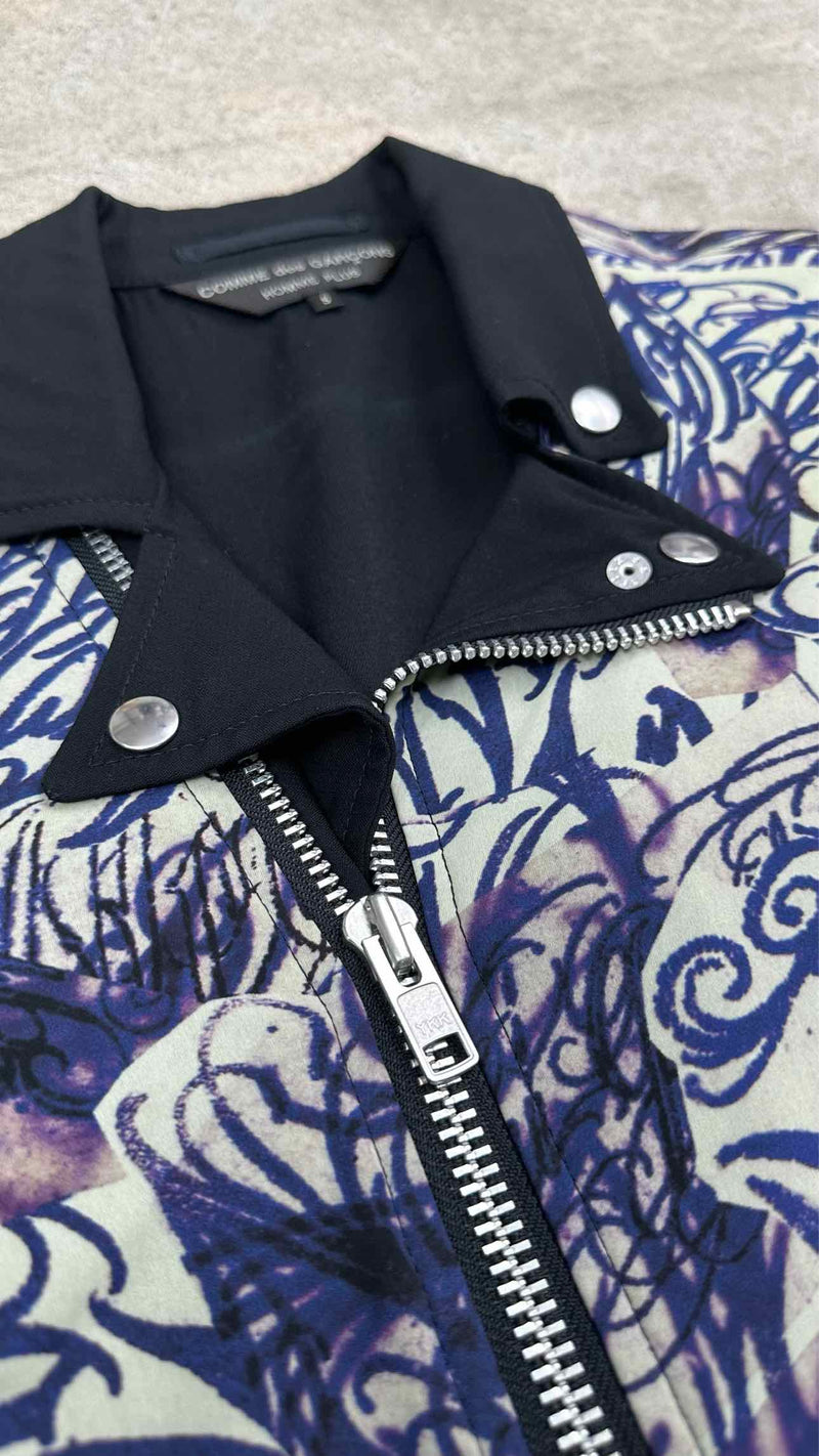 Comme Des Garçons Homme Plus Printed Biker Coat