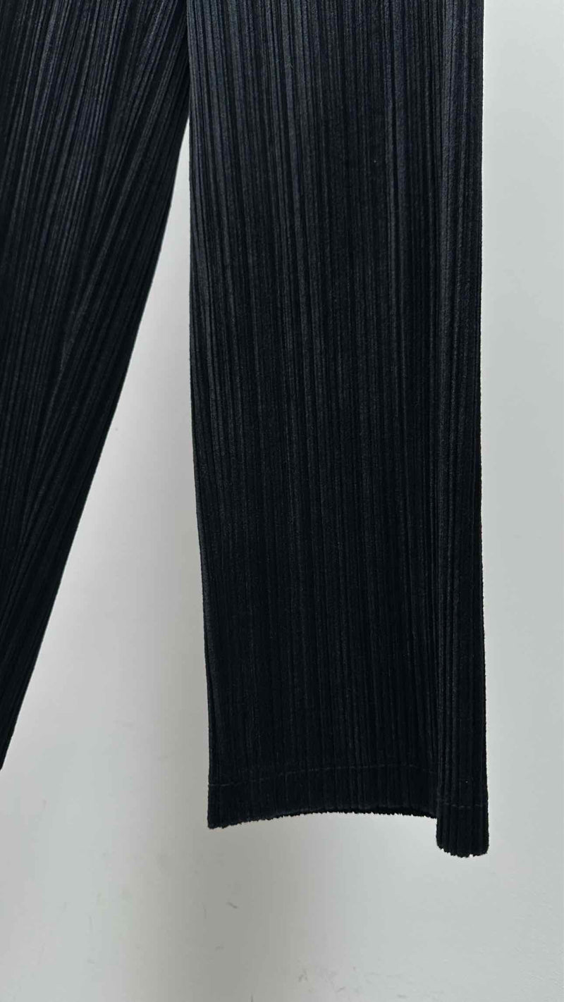Pleats Please Velvet Pleated Pants