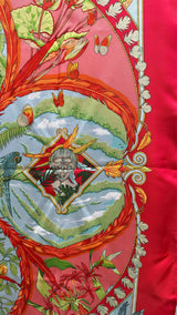 Hermes Amazon Print Silk Scarf