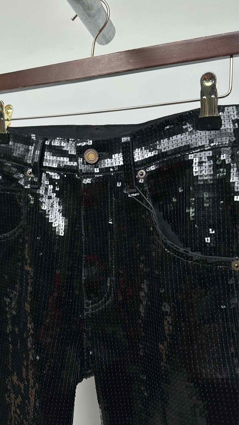 Saint Laurent Sequin Boot-cut Jeans