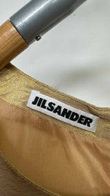 Jil Sander N/S Satin Metallic-Textured Dress