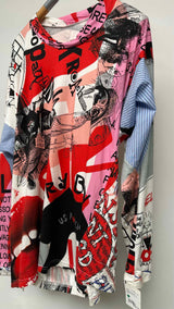 Vivienne Westwood L/S Hybrid Pullover Print Top