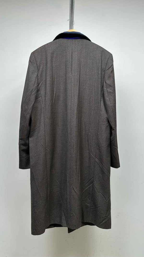 Balenciaga Double-breasted Houndstooth Oversized Long Coat