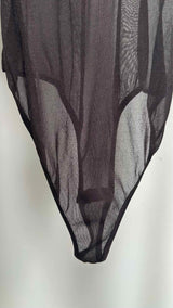 Bottega Veneta L/S High-neck Mesh Bodysuits
