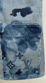 Louis Vuitton Striped Monogram Denim Cargo Pants