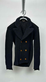 Comme Des Garcons Double-breatsed Boa Knit Jacket