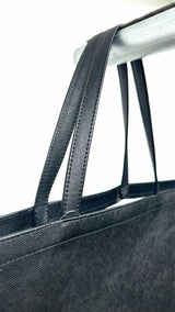 Comme Des Garçons Leather Logo Tote Bag