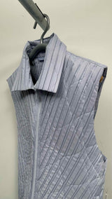 Homme Plisse Padded Pleats Zip-up Vest