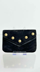 Chanel Suede Quilted Pouch