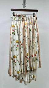 Simone Rocha Layered Floral Satin Midi Skirt