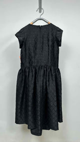 Comme Des Garcons S/S Bow-detailed Geometric Jacquard Maxi Dress