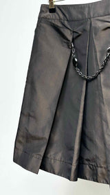 CELINE Pleated Chain-detailed Skirt