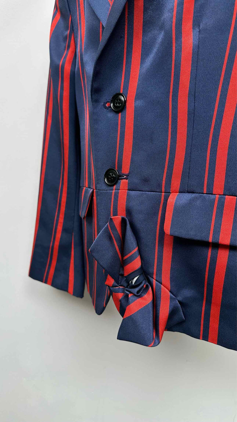 Tricot Comme Des Garcons Stripe Satin Bottom-bow Jacket