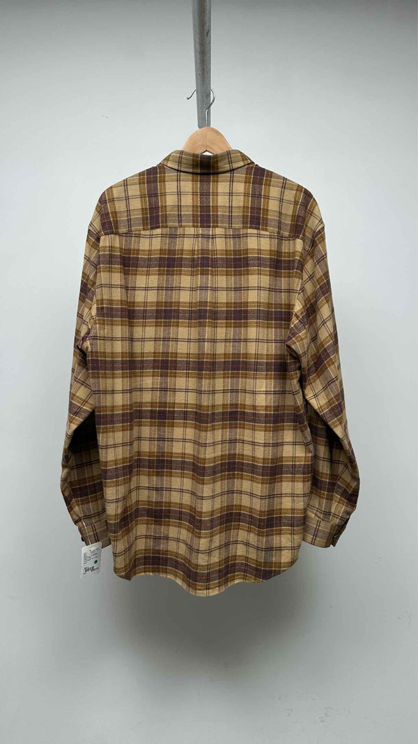 Gucci Leather Logo Oversized Plaid Shirt