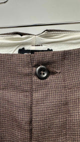 Evan Kinori High-waisted Houndstooth Wool Pants