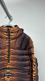 Supreme Micro Down Tiger-printed Half-zip Pullover
