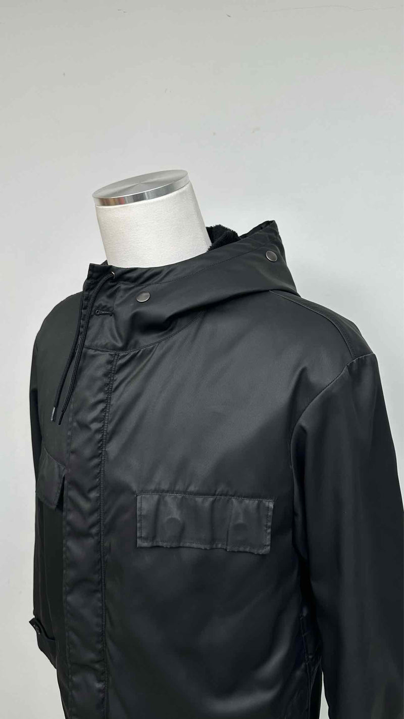 Prada Sport Detachable Fur-lining Hooded Coat