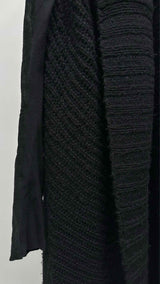 Rick Owens Suede-sleeve Knitted Gawn