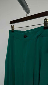 Issey Miyake Pleated-waist Flare Wide Back-slit Wide Easy Pants
