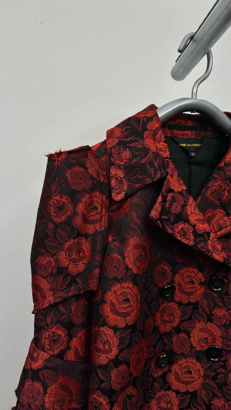 Comme Des Garcons Rose Jacquard Pea Armour Coat