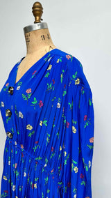 Balenciaga L/S Oversized Floral Silk Dress