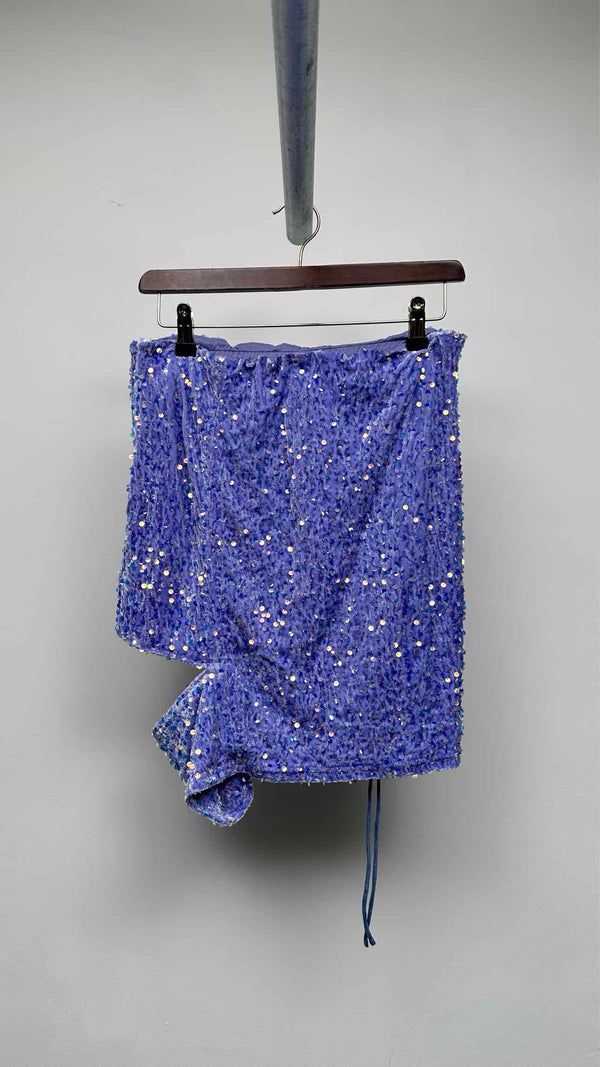 Pameo Pose Sequen Velvet Cut-Out Easy Skirt