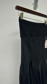 Rick Owens High-waisted Hybrid Silk Maxi Skirt