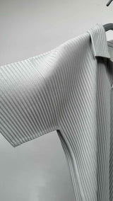 Homme Plisse S/S Pleated Polo Shirt