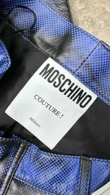 Moschino Couture Printed Leather Pants