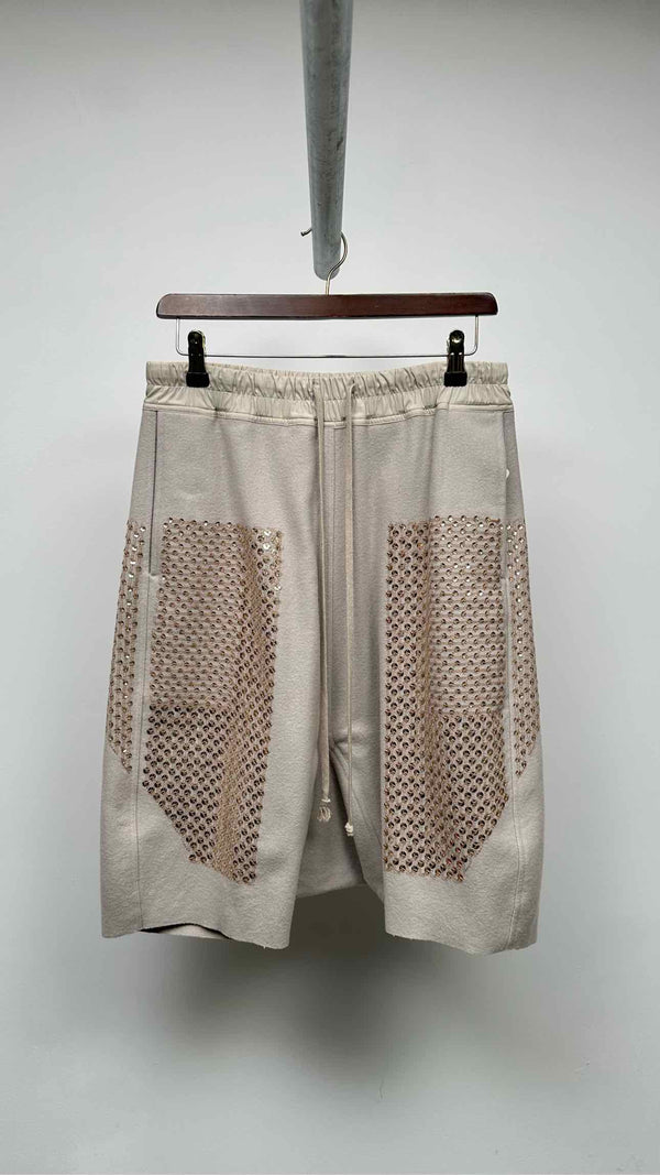 Rick Owens Sequin-embroidered Drop-crotch Easy Shorts