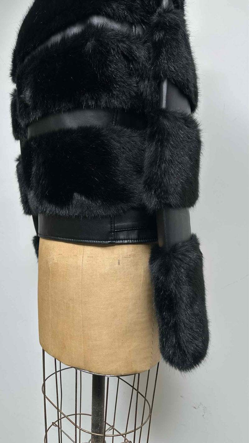 Noir Kei Ninomiya Faux-fur Riders Jacket