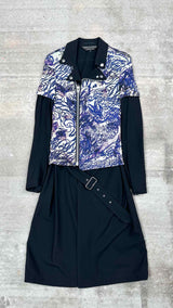Comme Des Garçons Homme Plus Printed Biker Coat