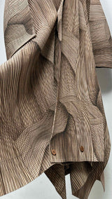 Homme Plisse X Ronan Bouroullec Ru_All Over Pleats Detailed Coat