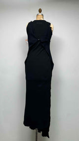 MM6 N/S Rib-knit Wrap-detailed Maxi Dress