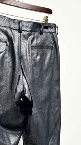 Comme Des Garcons Homme Plus Metalic-effect Layered Pants