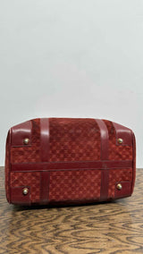 CELINE Macadam Suede Small Boston Bag