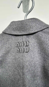 Miu Miu Back Logo Double-breasted Jacket