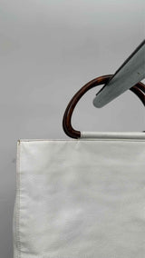 Chanel CC Caviar Wood Tote Bag