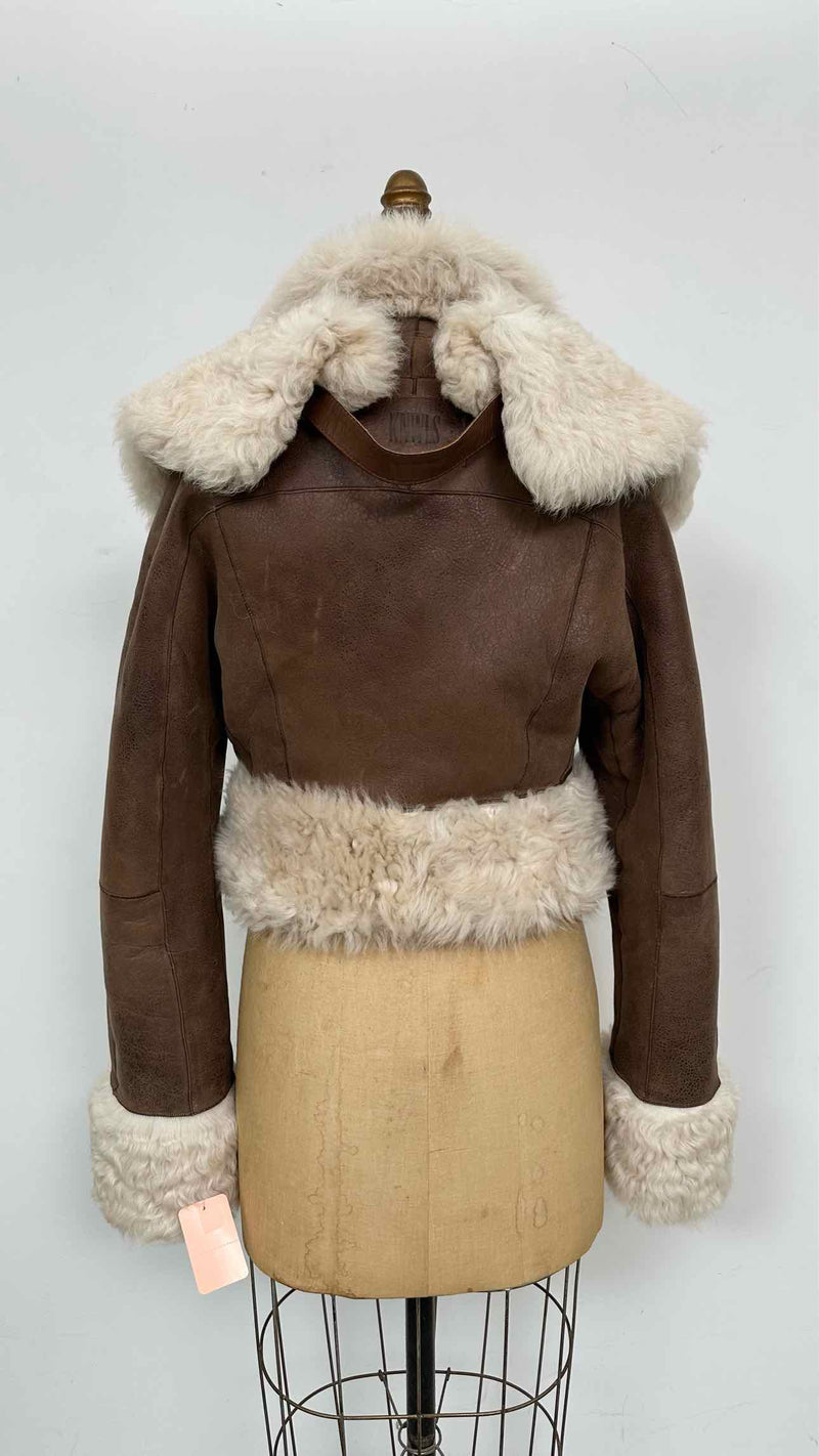 KNWLS Cropped Shearling Jacket