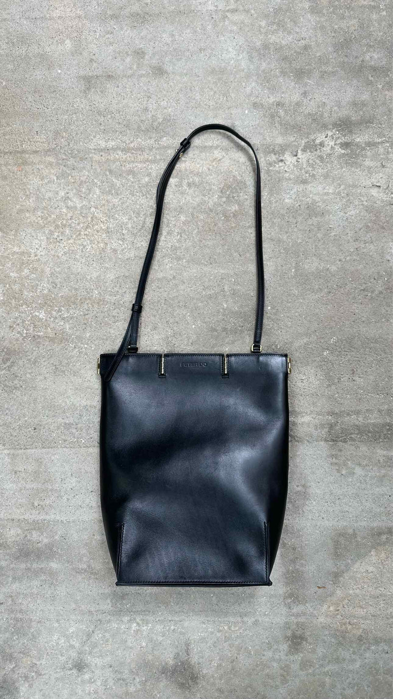 Peter Do Hinged Leather Tote Bag