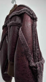 Rick Owens Girdered Shearling Bomber Jacket