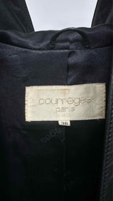 Courreges Leather Duffle Hooded Coat