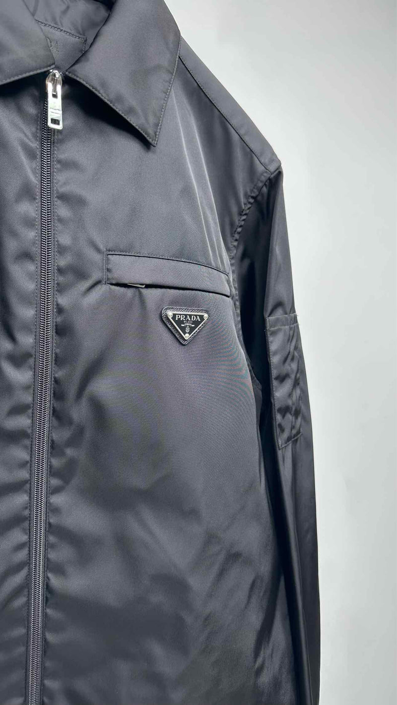 PRADA Zip-up Triangle-logo Re-nylon Work Jacket